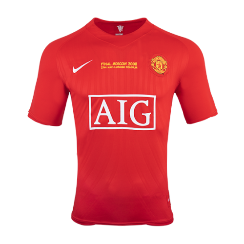 07-08 Manchester United Retro Home Kit Soccer Jersey